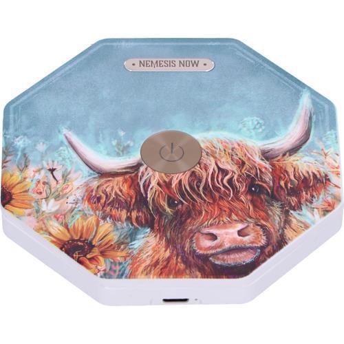 Highland Cow Foldable USB Rechargeable Lamp 21cm - Nemesis Now