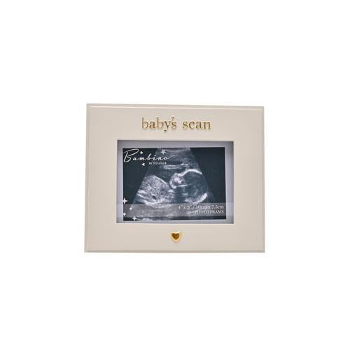 Baby Photo Frame - Bambino Baby Scan Resin - Little Heart 4x4in