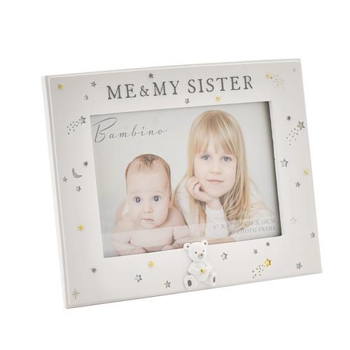 Baby Photo Frame - Bambino Resin Me & My Sister 6x4in