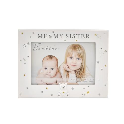 Baby Photo Frame - Bambino Resin Me & My Sister 6x4in