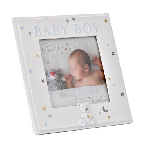 Baby Photo Frame - Bambino Resin Baby Boy 4x4in
