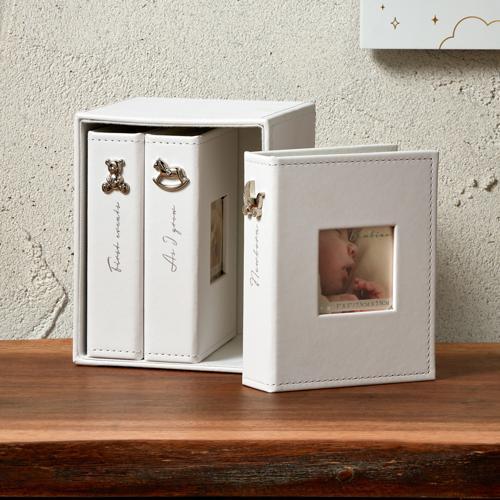 Baby Photo Albums - Bambino White Set of 3, Holds 24 4x6in Photos