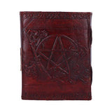 Pentagram Leather Embossed Journal with Lock - Nemesis Now