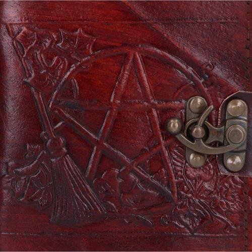 Pentagram Leather Embossed Journal with Lock - Nemesis Now