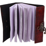 Pentagram Leather Embossed Journal with Lock - Nemesis Now