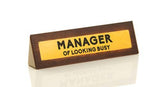 Manager Wooden Desk Sign - Pack of 2