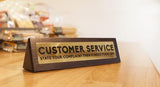 Customer Service Wooden Desk Sign - Pack of 2