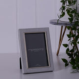 Photo Frame - Impressions Grey Faux Wood & Silver 4x6in