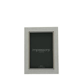 Photo Frame - Impressions Grey Faux Wood & Silver 4x6in