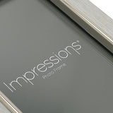 Photo Frame - Impressions Grey Faux Wood & Silver 4x6in