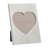 Photo Frame - Impressions Heart Aperture Metal Plated 5x5in
