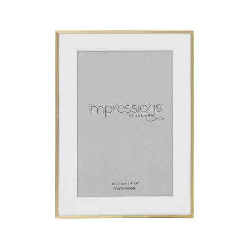 Brushed Brass Finish Photo Frame 4x6in