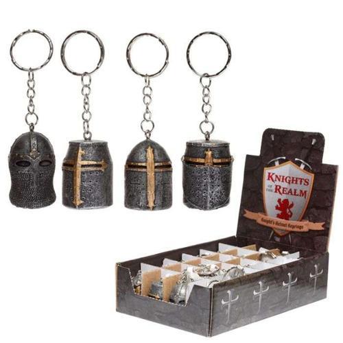 Medieval Knight Helmet Keyring - Pack of 24