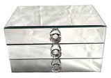Mirrored Jewellery Box with Drawers 22x15x12cm