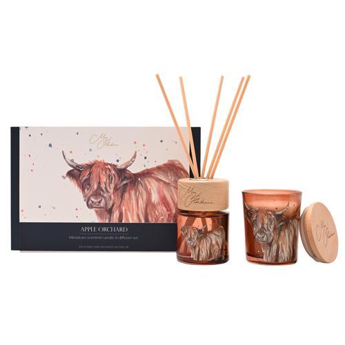 Highland Cow Mini Candle & Diffuser Gift Set - Meg Hawkins