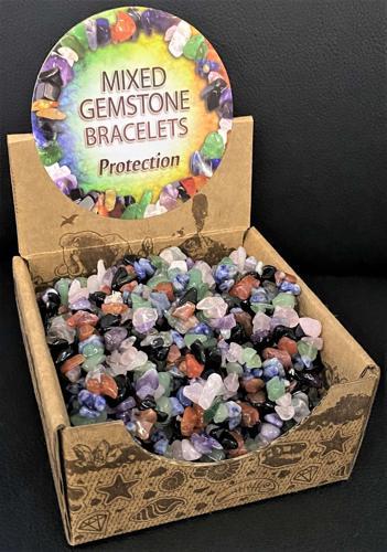 Mixed Gemstone Bead Bracelet - Pack of 25