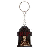 RIP Skeleton Tombstone Keyring - Pack of 6