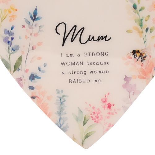 The Cottage Garden Floral Hanging Heart - Mum - Pack of 6