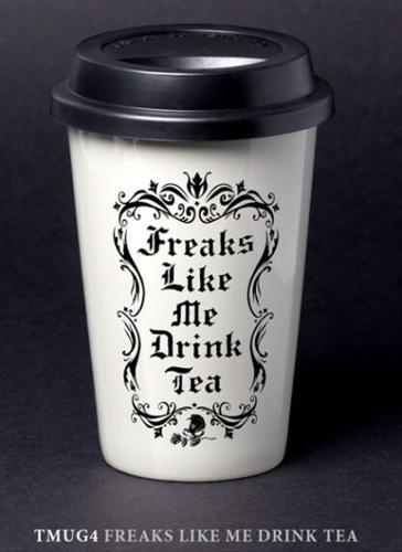 Ceramic Travel Mug - Alchemy Freaks Like Me Drink Tea