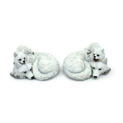 Wolf Mother & Wolf Puppies Curled Up Together - Pack of 2