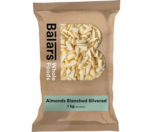 ALMONDS BLANCHED SLIVERED 1KG  - Balars
