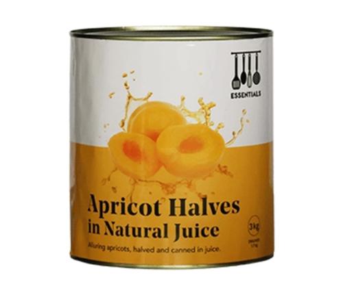 APRICOT HALVES IN NATURAL JUICE A10  - Essentials