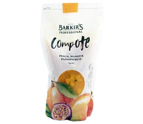 COMPOTE PEACH MANGO & PASSIONFRUIT 1KG  - Barkers