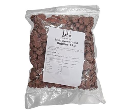 CHOCOLATE BUTTONS MILK COMPOUND 1KG  - Essentials