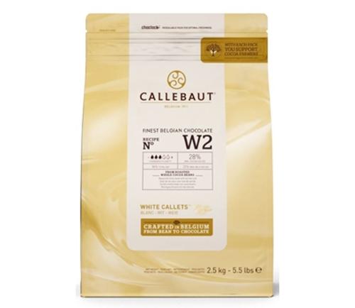CHOCOLATE CALLETS WHITE 2.5KG  - Callebaut