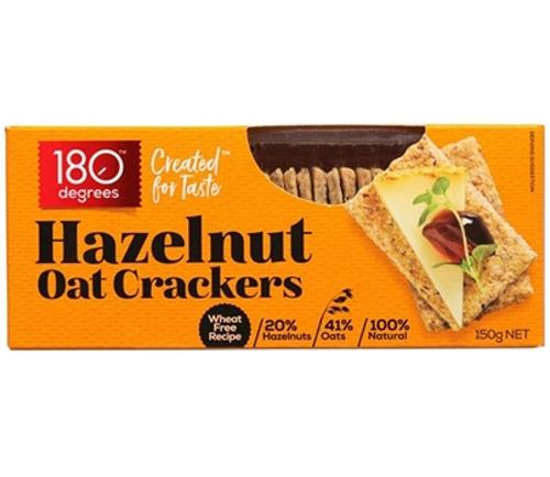 CRACKERS HAZELNUT OAT WHEAT FREE150GM  - 180 Degrees
