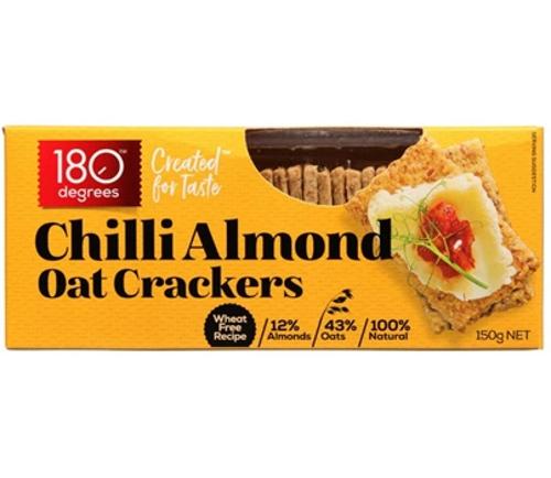 CRACKERS CHILLI OAT 150GM  - 180 Degrees