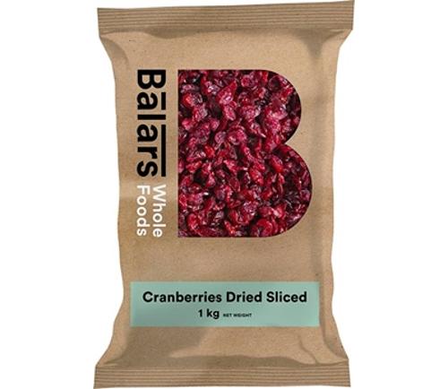 CRANBERRIES DRIED SLICED 1KG  - Balars