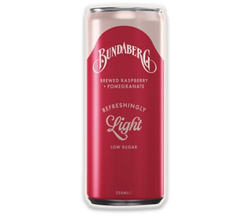 DRINK RASPBERRY & POMEGRANATE LIGHT 250ML 24s  - Bundaberg
