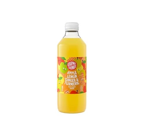 JUICE APPLE LEMON GINGER & TURMERIC 300ML 12s - Karma Drinks