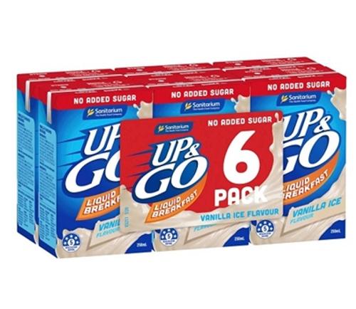 DRINK UP&GO BREAKFAST VANILLA ICE NAS 250ML 6s  - Up&go