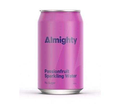 WATER SPARKLING PASSIONFRUIT 330ML 24s  - Almighty