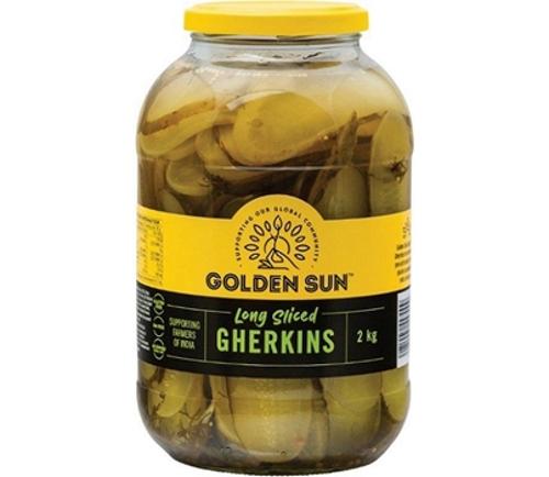 GHERKINS LONG SLICED 2KG  - Golden Sun