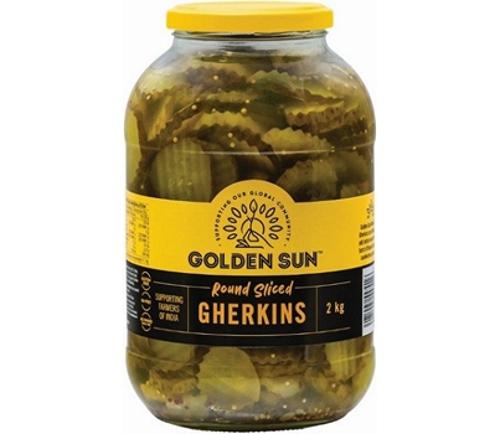 GHERKINS ROUND SLICED 2KG  - Golden Sun