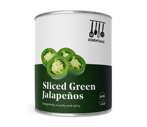 JALAPENOS GREEN SLICED 2.96KG  - Essentials