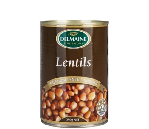 LENTILS IN BRINE 390GM  - Delmaine