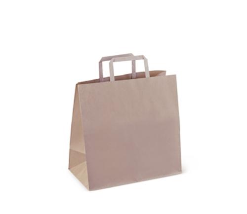 BAGS PAPER FLAT HANDLE BROWN #5 200s  - Detpak