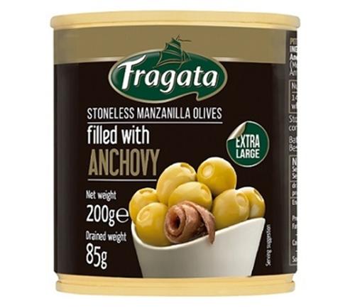 OLIVES MANZANILLA STUFFED WITH ANCHOVY 200GM  - Fragata