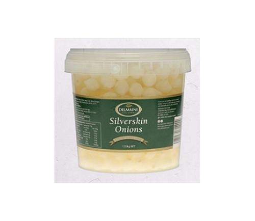 ONIONS SILVERSKIN COCKTAIL 1.55KG  - Delmaine