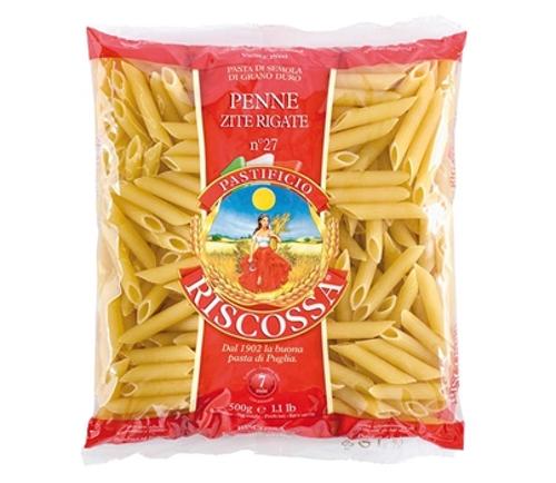 PASTA PENNE RIGATE 500GM  - Riscossa