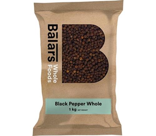 PEPPER BLACK WHOLE PEPPERCORNS 1KG  - Balars