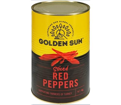 PEPPERS RED SLICED 4.1KG  - Golden Sun