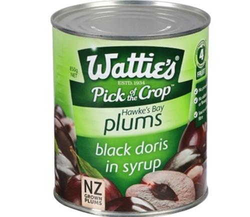 BLACK DORIS PLUMS IN SYRUP 850GM  - Watties