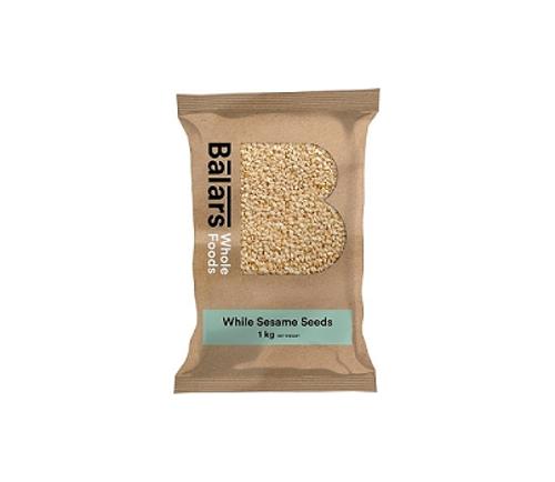 SESAME SEEDS WHITE HULLED 1KG  - Balars