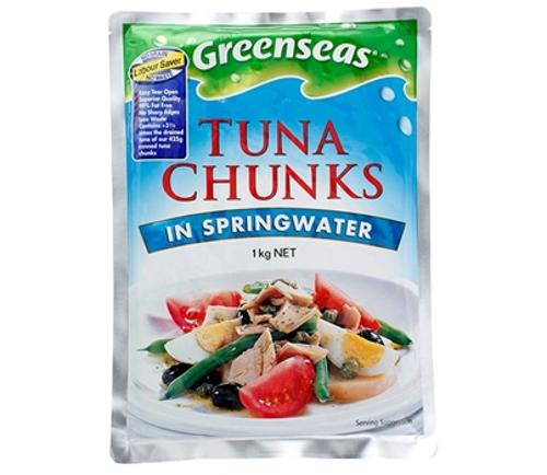 TUNA CHUNKS IN SPRING WATER 1KG  - Greenseas