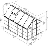 Maze Hybrid 6' X 10' Greenhouse - Charcoal